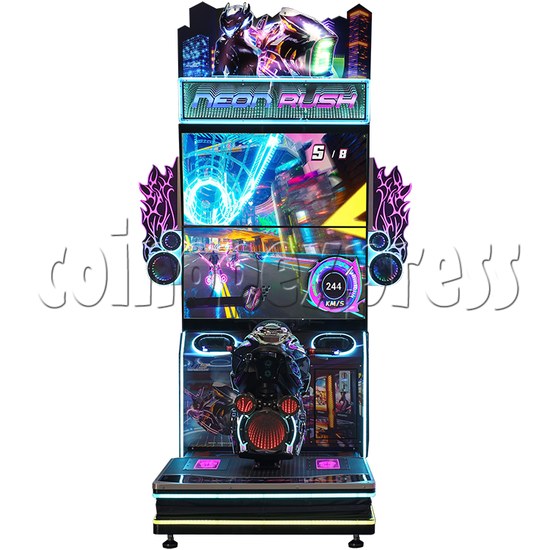 Neon Rush Racing Arcade Machine front view