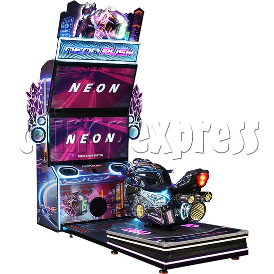 Neon Rush Racing Arcade Machine left view