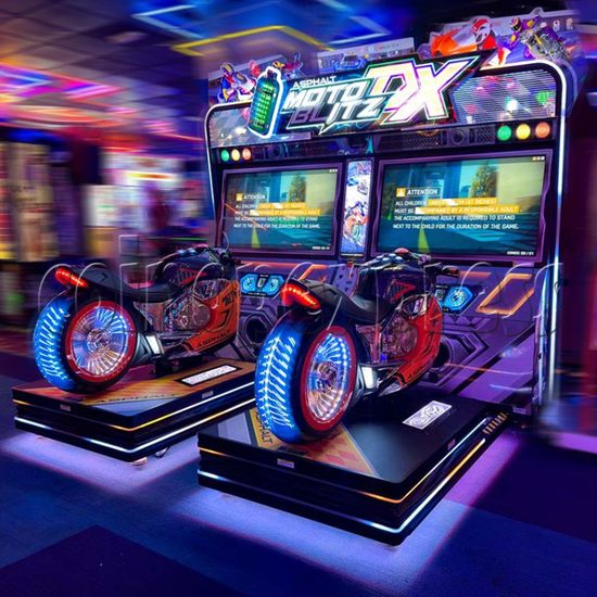 Asphalt Moto Blitz DX Racing Arcade Machine side view