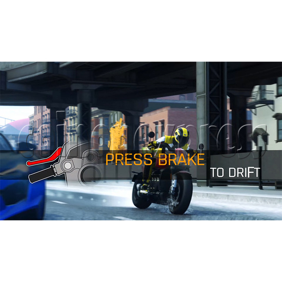 Asphalt Moto Blitz DX Racing Arcade Machine screen display 4