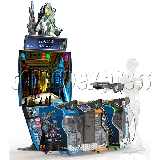 Halo: Fireteam Raven Shooting Arcade Machine (Stand 4P Version) left view