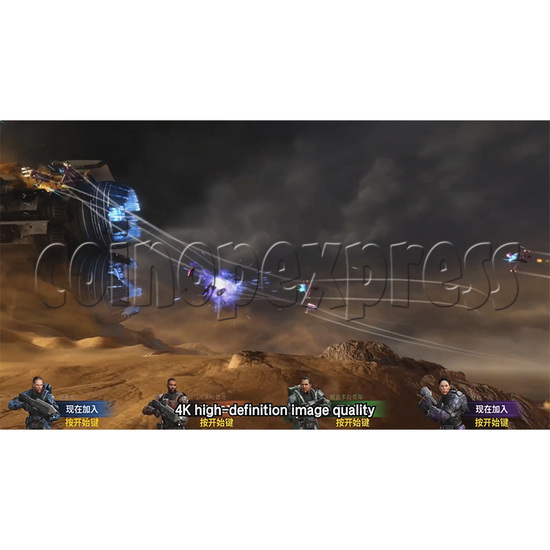 Halo: Fireteam Raven Shooting Arcade Machine (Stand 4P Version) screen display 1