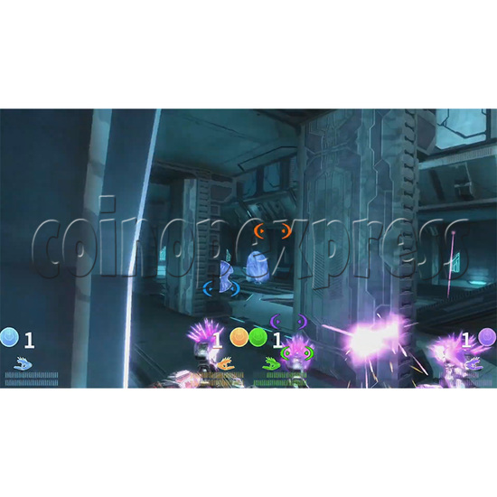 Halo: Fireteam Raven Shooting Arcade Machine (Stand 4P Version) screen display 2