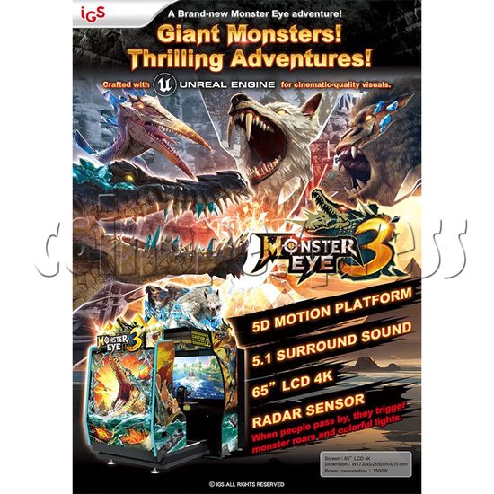 Monster Eye 3 4K Motion Theatre Arcade Machine catalog