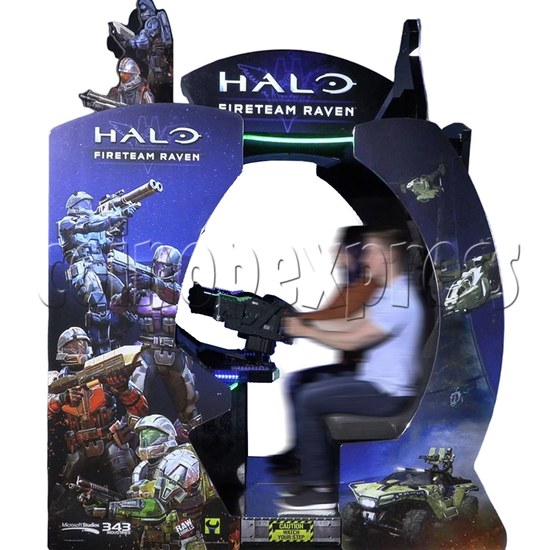 Halo: Fireteam Raven Shooting Arcade Machine (Theatre 2P Version) side view