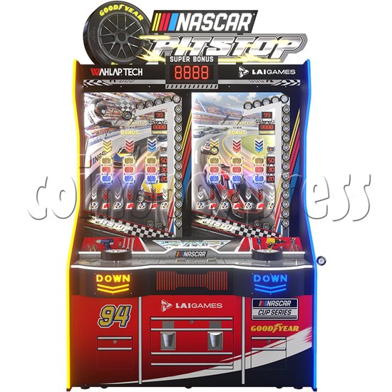 Nascar Pit Stop Ticket Redemption Machine front view
