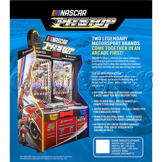 Nascar Pit Stop Ticket Redemption Machine catalog
