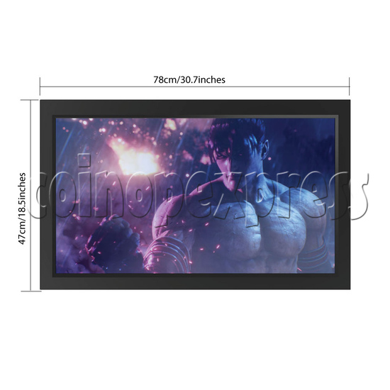 32 inch 16:9 Aspect Ratio LCD Arcade Monitor with Complete Metal Frame for Vewlix / Chewlix Dimensions