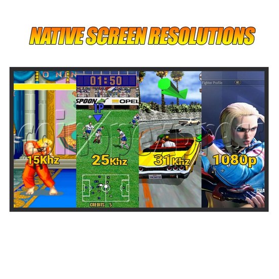 32 inch 16:9 Aspect Ratio LCD Arcade Monitor for Vewlix / Chewlix supports CGA / EGA / VGA / up to 1080P