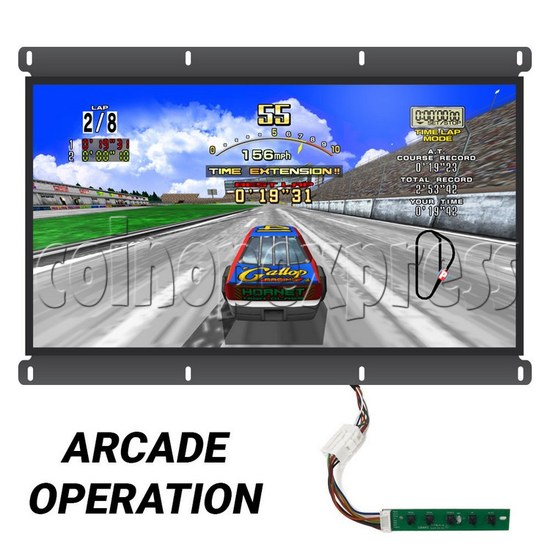 32 inch 16:9 Aspect Ratio LCD Arcade Monitor for Vewlix / Chewlix Breakout Monitor Adjustment Board