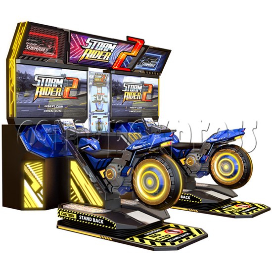 Storm Rider 2 Motorcycle Racing Game Machine left view