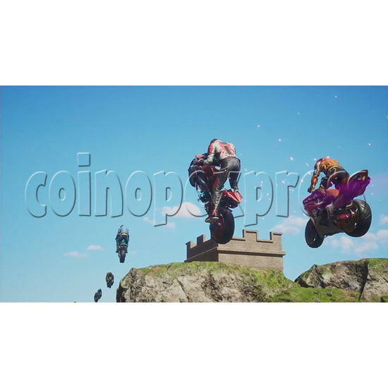 Storm Rider 2 Motorcycle Racing Game Machine screen display 1