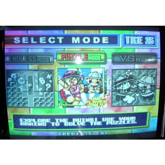 Tetris Plus 2 Arcade Game board - Game play -2