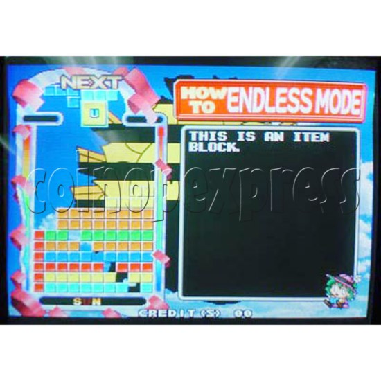 Tetris Plus 2 Arcade Game board - Game play -4