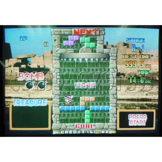 Tetris Plus 2 Arcade Game board - Game play -7
