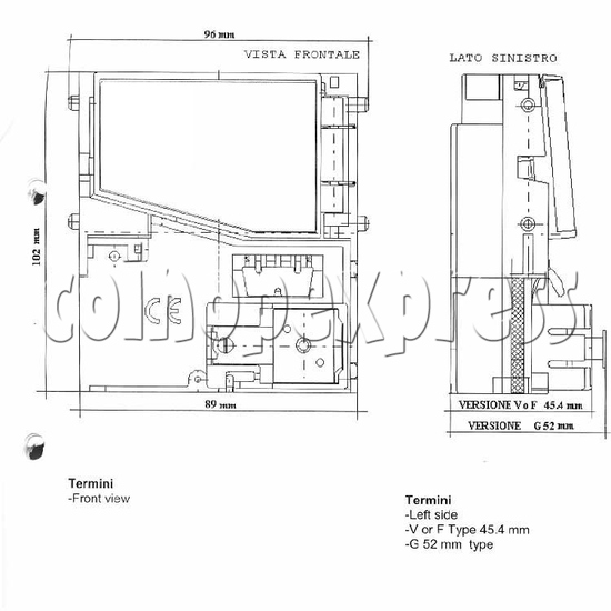 Electronic Coin Mechanisms RM5 Evolution Series (G Version - Vertical Insertion & Rejection) 8486